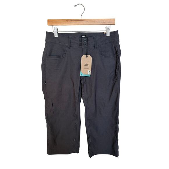 prAna Halle Capri II Women’s Sz 6 Coal Gray Performance Hiking NWT Roll Up Crop - Picture 8 of 11